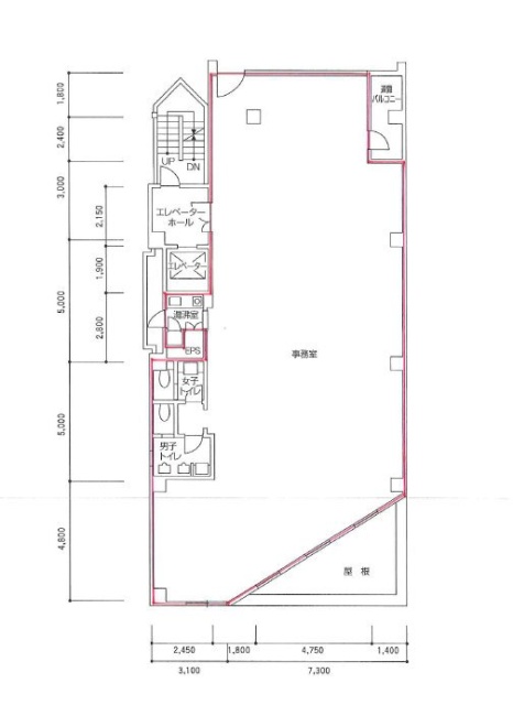 唐木ビル7F 間取り図