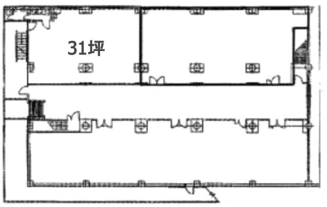 安田芝浦第1倉庫ビル3F 間取り図