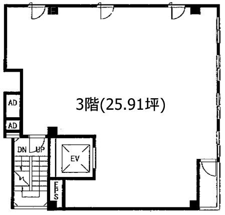 當山(アタリヤマ)ビル3F 間取り図