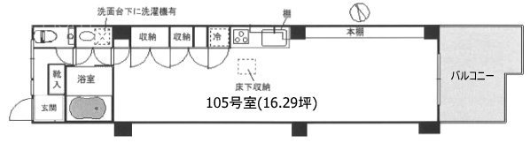 ルミエール青山105 間取り図