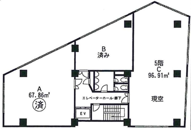 田中屋ビル5-C 間取り図