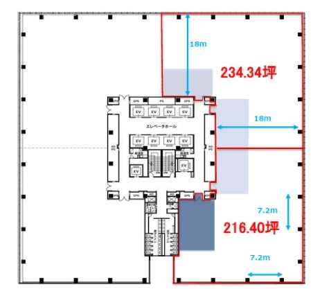 豊洲プライムスクエア(ヒューリック豊洲プライムスクエア)7F 間取り図