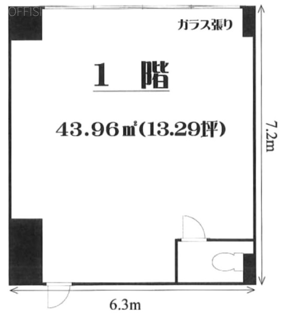 AUBE PALACEビル1F 間取り図