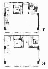 銀座クリスタルタワービル5F~6F 間取り図