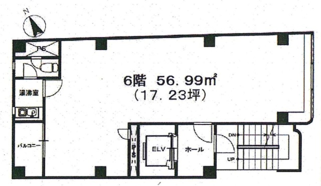 紅雀(べにすずめ)ビル6F 間取り図