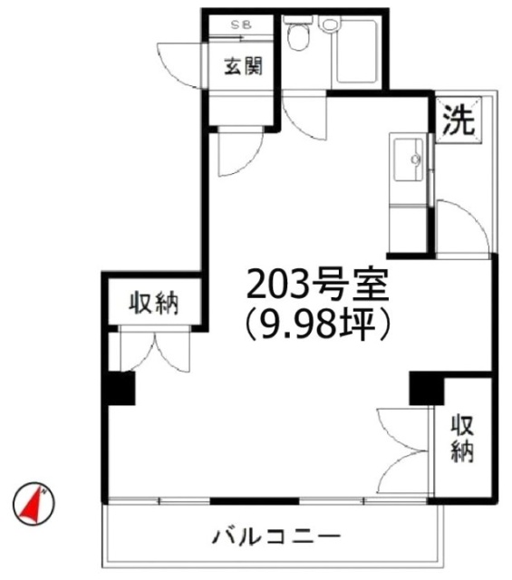 メゾンドブランシェ203 間取り図