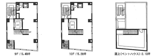 銀座AZAビル9F～10F 間取り図