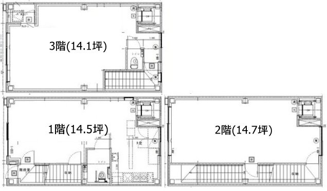 ル・グラシエルBLDG.201F~3F 間取り図