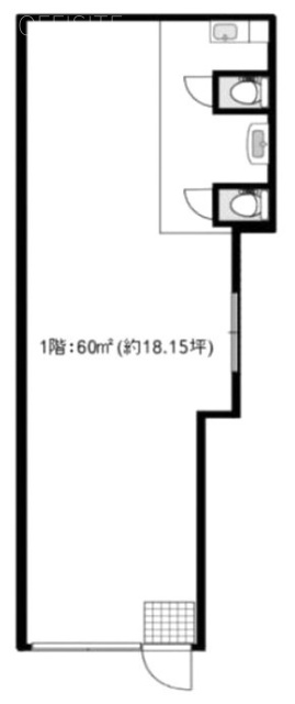 安本ビル1F 間取り図