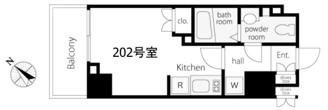 VORT渋谷松濤residence202 間取り図