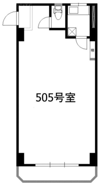 バラードハイムワタナベビル505 間取り図
