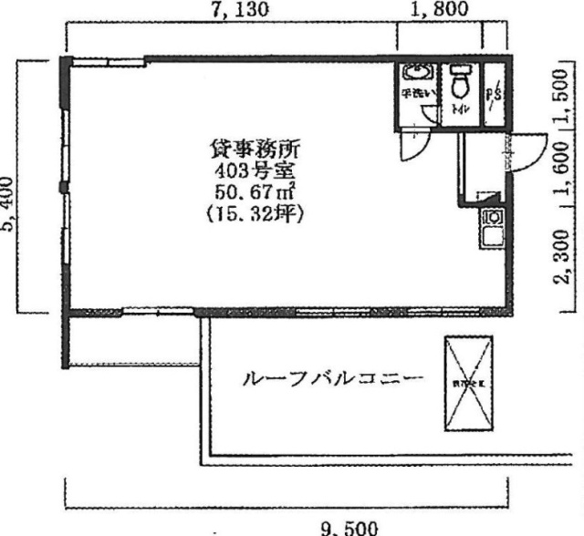 ライオンズマンション桜丘ビル403 間取り図