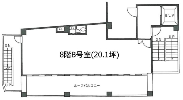 茅場町K-1ビルB 間取り図