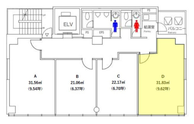 エキスパートオフィス虎ノ門504 間取り図