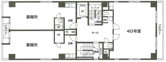 大橋ビル403 間取り図