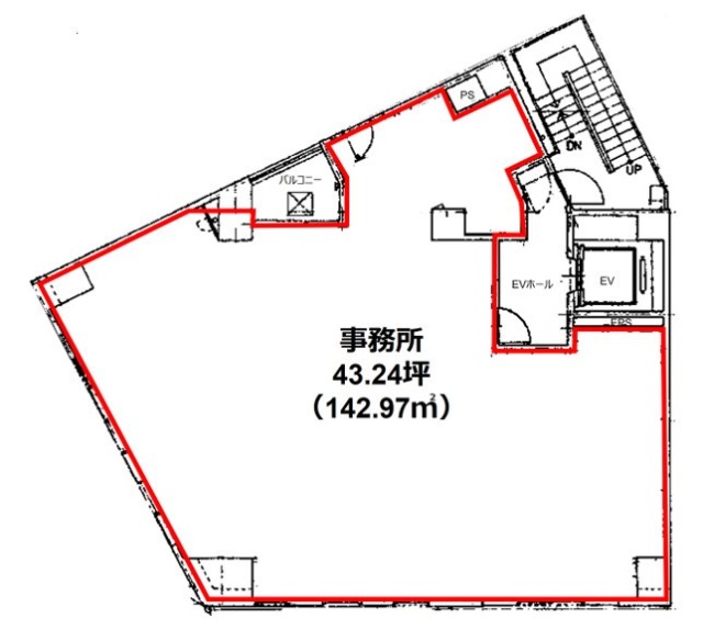 新川大原ビル9F 間取り図