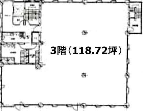 日本郵便輸送新小川町ビル3F 間取り図