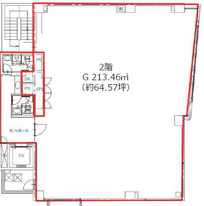麹町スカイフィールド2F 間取り図