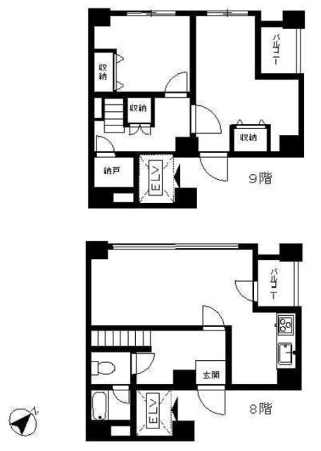 紅谷ビル8~9F 間取り図