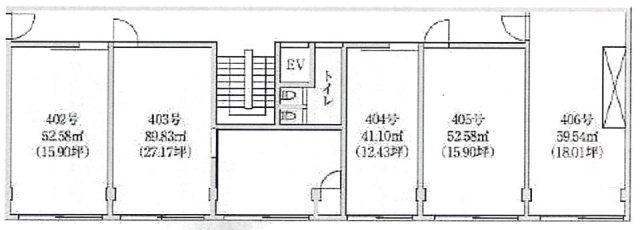 西日暮里エーシービル4F 間取り図