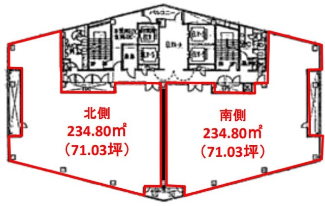 京阪世田谷ビル11F 間取り図