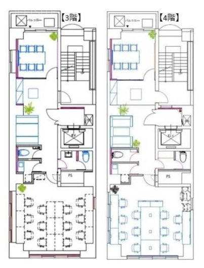 神保町センタービル3F～4F 間取り図