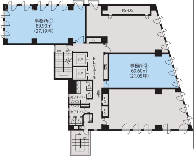 いちご東五反田(G-PLACE五反田)ビル9F 間取り図
