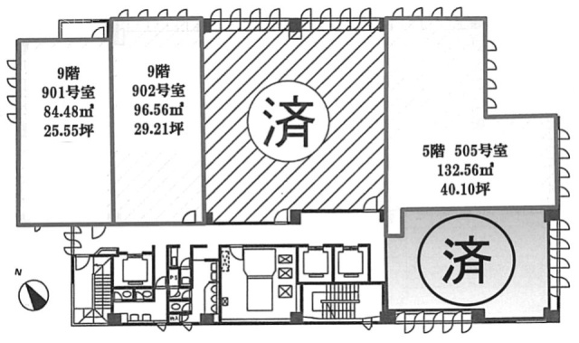 関内トーセイビルⅡ901 間取り図