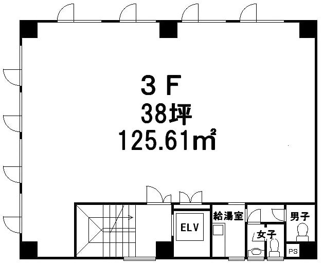 長島第一ビル3F 間取り図