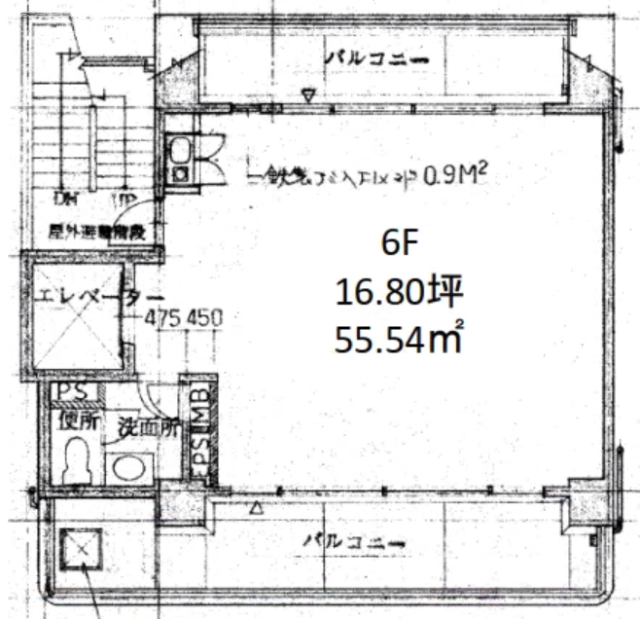 ひまわり日本橋人形町ビル6F 間取り図