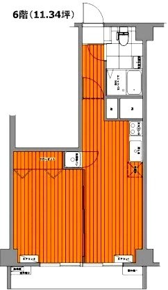 ハイネス麻布6F 間取り図