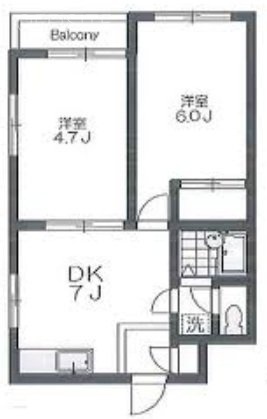 ウィステリア久が原ビル307 間取り図