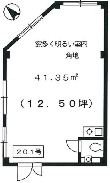 山下町石川ビル201 間取り図
