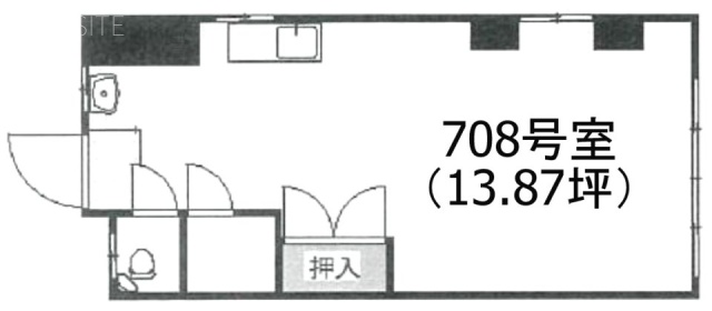 代々木村田マンション708 間取り図