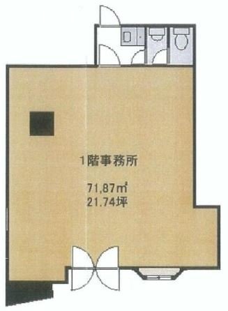 上野アムフラットⅡ1F 間取り図