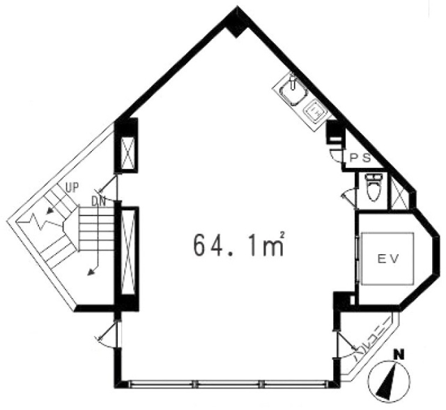 上野逸品館ビル3F 間取り図