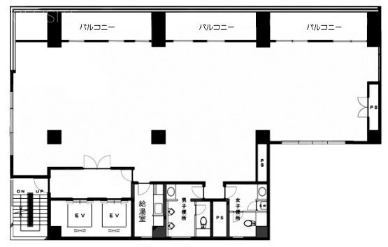 築地242ビル7F 間取り図