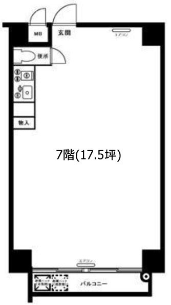 代々木シティホームズ701 間取り図