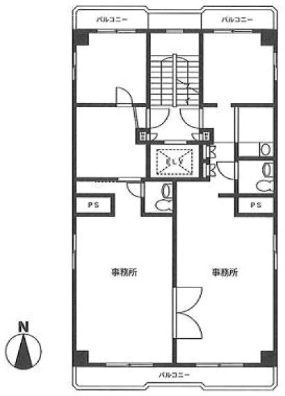 高田馬場(ローベンハイツ下落合)ビル2F 間取り図