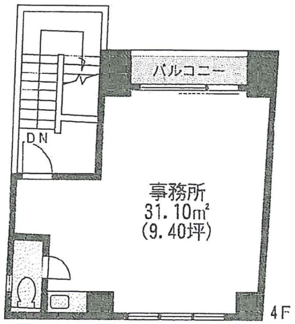 乙黒ビル4F 間取り図