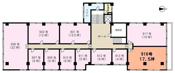 第2東ビル916 間取り図