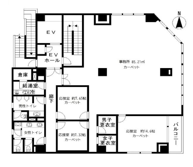アラヤ清澄白河ビル3F 間取り図