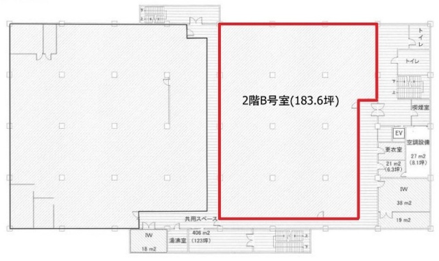 岩崎通信機8号館ビルB 間取り図