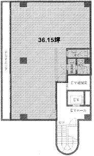 赤坂倉橋ビルB1F 間取り図