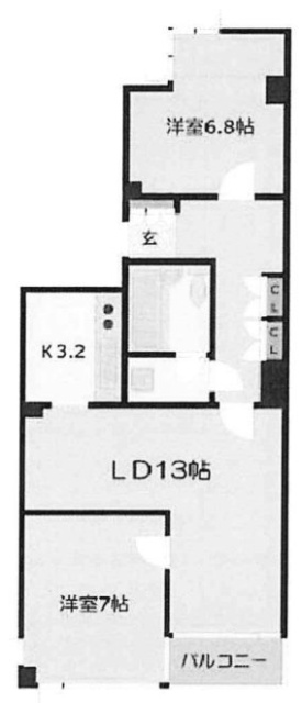 第2メゾンブーケビル101 間取り図