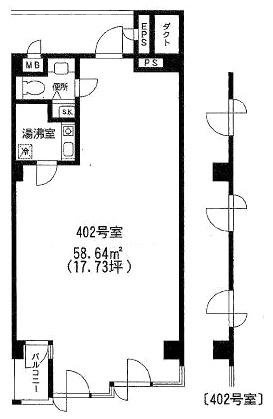 みこしビル402 間取り図