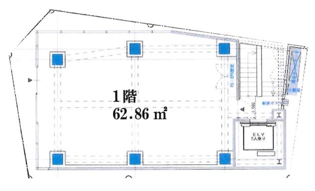 神南一丁目新築店舗ビル1F 間取り図