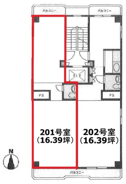 高田馬場(ローベンハイツ下落合)ビル201 間取り図