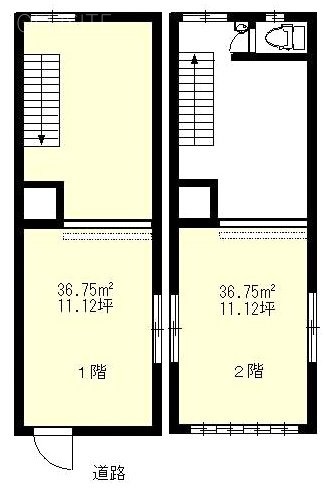 町田ビル1-2F 間取り図