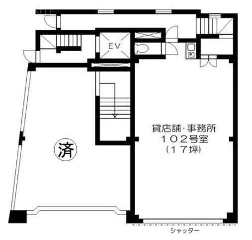 サスガ第2ビル102 間取り図